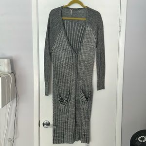Free People long Sweater coat. Size Medium